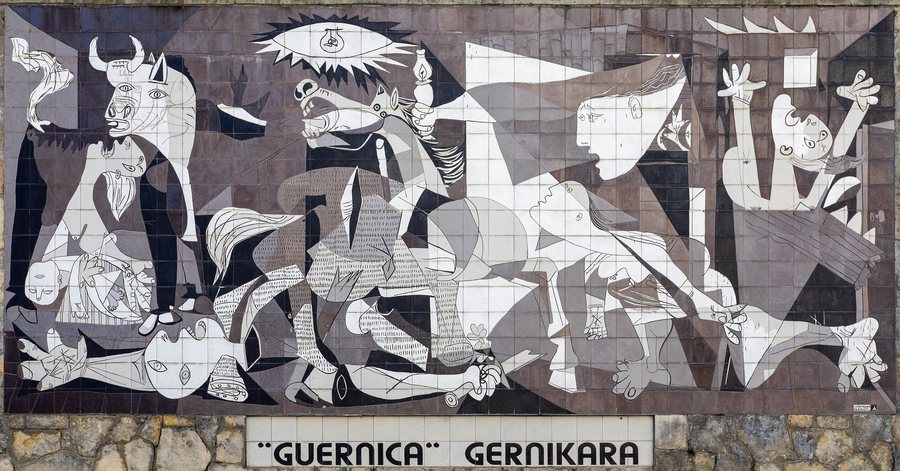 File:Guernica reproduction on tiled wall, Guernica, Spain (PPL3-Altered) julesvernex2.jpg
