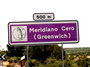 Hrennwich-Meridian in Spanien (Katalonien)